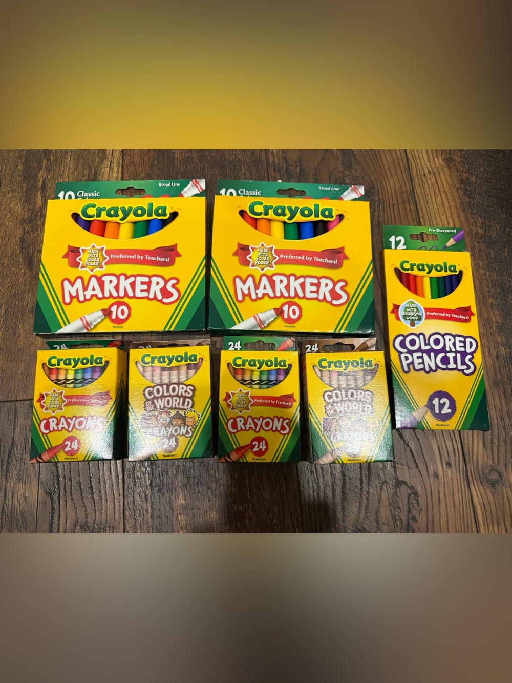 New lot of Crayola colored pencils Markers and Crayons
